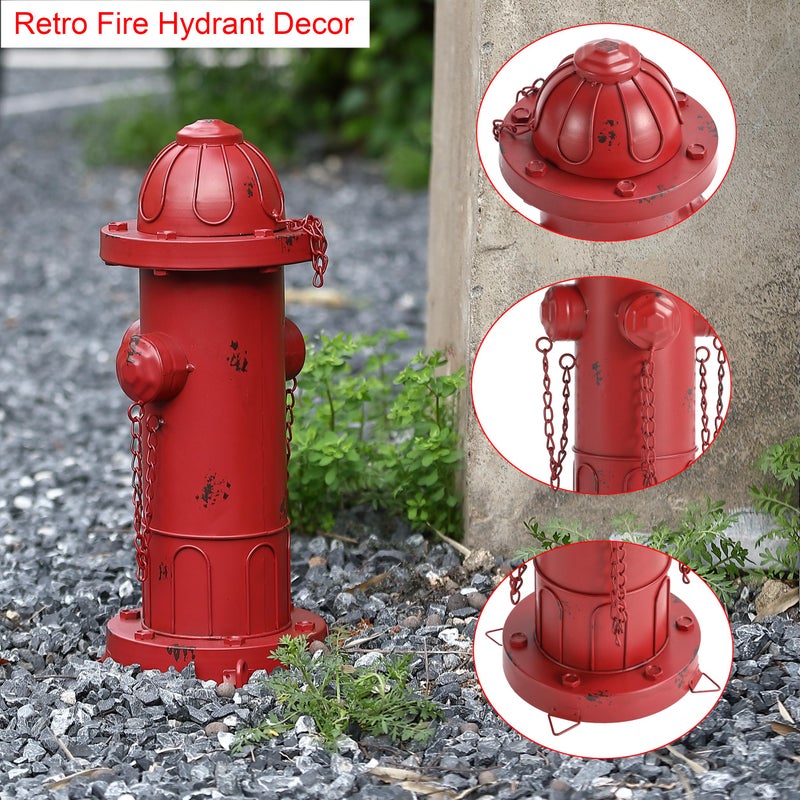 Phaxth 16.5" H Metal Fire Hydrant for Dogs to Pee On, Vintage Dog Fire Hydrant Pee Post for Outdoor Decor - Image 4