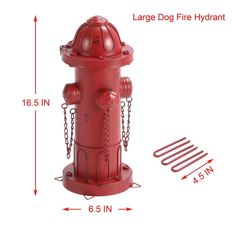 Phaxth 16.5" H Metal Fire Hydrant for Dogs to Pee On, Vintage Dog Fire Hydrant Pee Post for Outdoor Decor - Image 5
