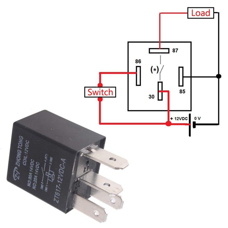 ESUPPORT 12V 30A Heavy Duty Relay Switch Pack of 5 - Image 3