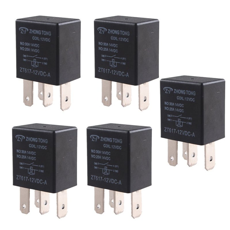 ESUPPORT 12V 30A Heavy Duty Relay Switch Pack of 5 - Image 1