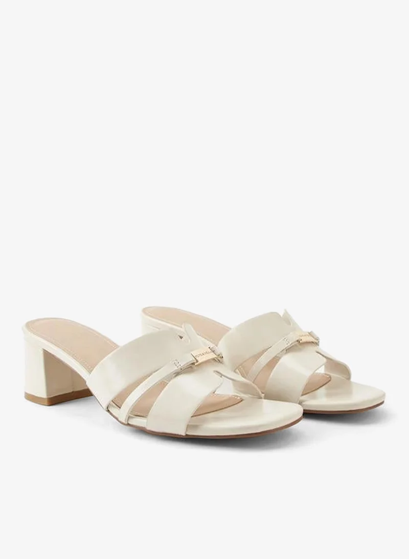 Flora Bella By Shoexpress Flora Bella Women'S Block Heel Slip-On Sandals