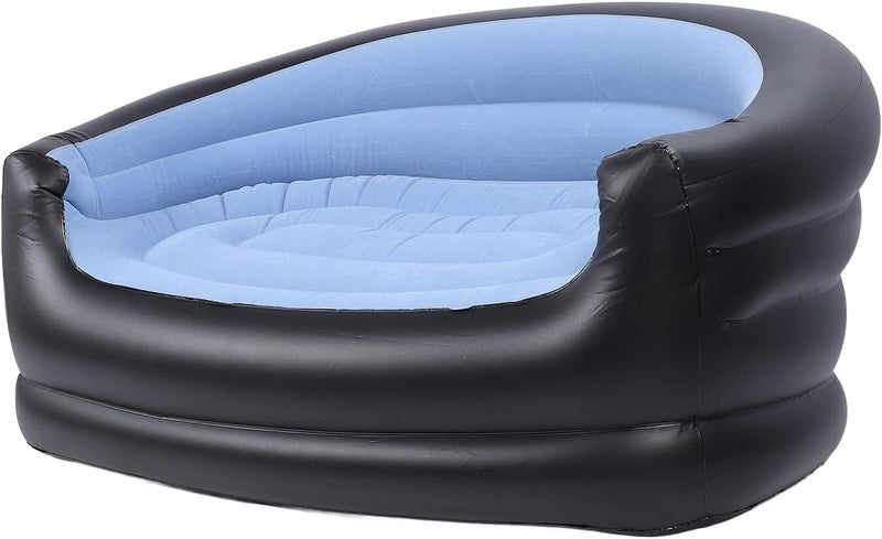 يمكن تخزين في أي مكان كرسي هوائي EVGATSAUTO، كراسي من نوع Bean Bag للعب PVP، أريكة هوائية قابلة للطي والحمل للبالغين، مناسبة للقراءة وغرف المعيشة والتخييم (لون أزرق) تطبيقات سوق مختلفة - Image 3