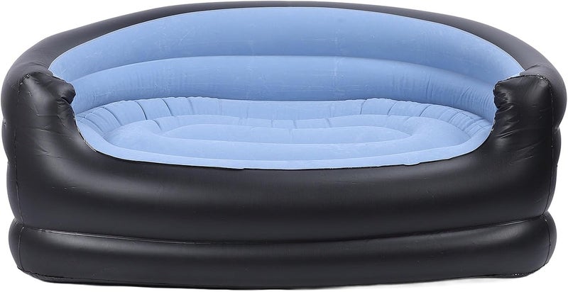 يمكن تخزين في أي مكان كرسي هوائي EVGATSAUTO، كراسي من نوع Bean Bag للعب PVP، أريكة هوائية قابلة للطي والحمل للبالغين، مناسبة للقراءة وغرف المعيشة والتخييم (لون أزرق) تطبيقات سوق مختلفة - Image 1
