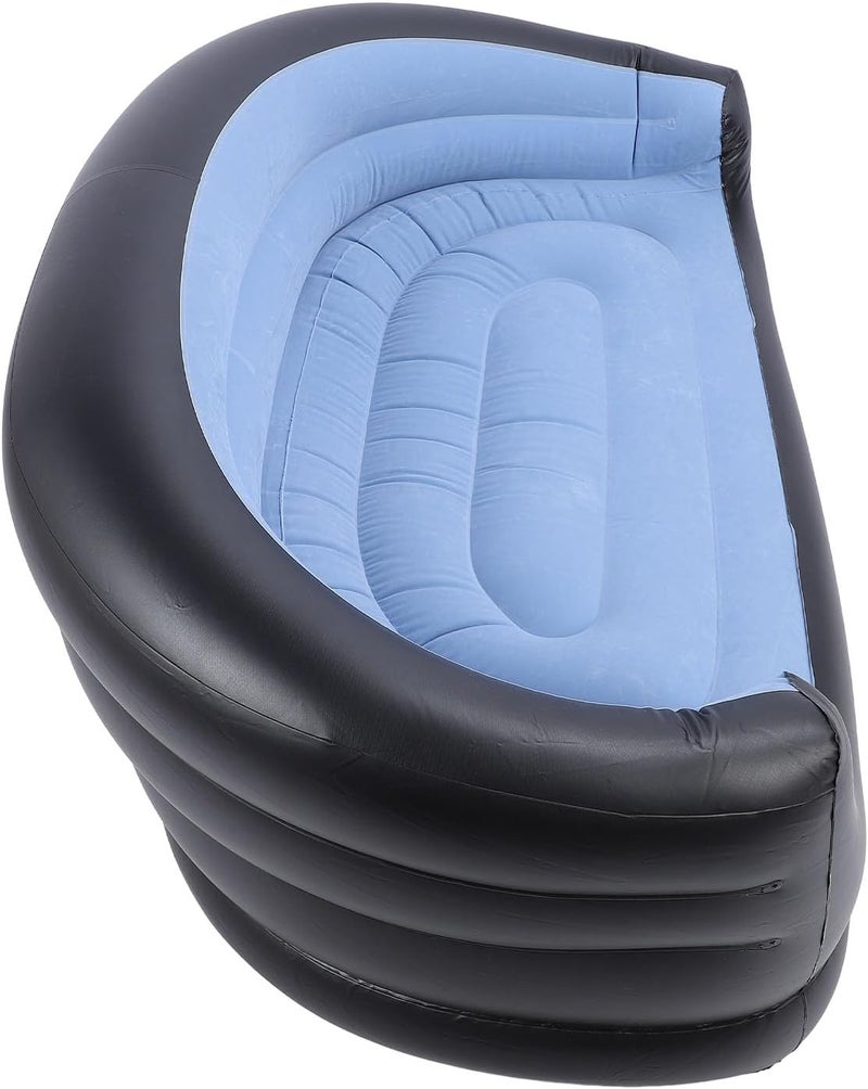 يمكن تخزين في أي مكان كرسي هوائي EVGATSAUTO، كراسي من نوع Bean Bag للعب PVP، أريكة هوائية قابلة للطي والحمل للبالغين، مناسبة للقراءة وغرف المعيشة والتخييم (لون أزرق) تطبيقات سوق مختلفة - Image 4