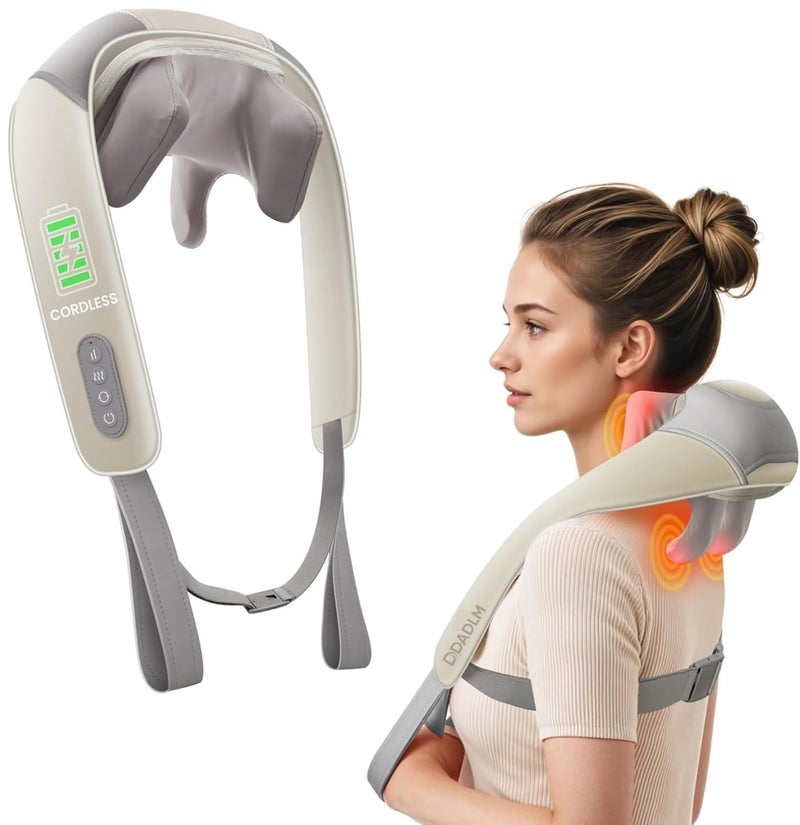 DADLM® Necck and Back Massager, Necck Massager with Heating, Body Massager for Body Aches and Pains Relief, Electric Wearable 5D Cervical Neck Massage Machine for Deep Tissue Neck, Back, Shoulders, Waist and Legs (Big) - Image 1