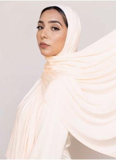 Perfectory PERFECTORY Soft Stretch Jersey Hijabs, Effortless Style and Comfort, Curated Collection- Sweet Cream 