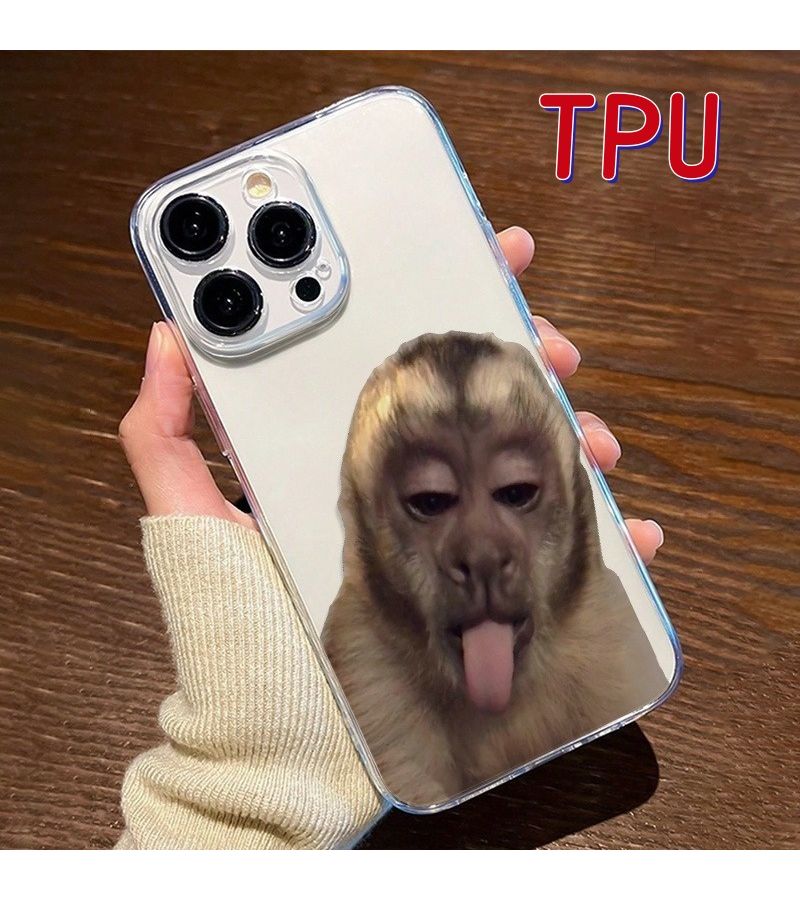 Transparent TPU Phone Case Monkey Tongue Design For iPhone 7 Plus 8 Plus - Image 1