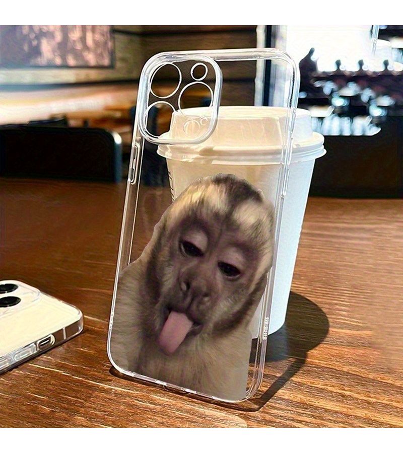 Transparent TPU Phone Case Monkey Tongue Design For iPhone 7 Plus 8 Plus - Image 2