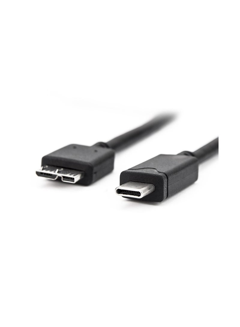 FUJISHKA USB Type-C to Micro USB 3.0 Type-B Cable 50cm – Black - Image 2