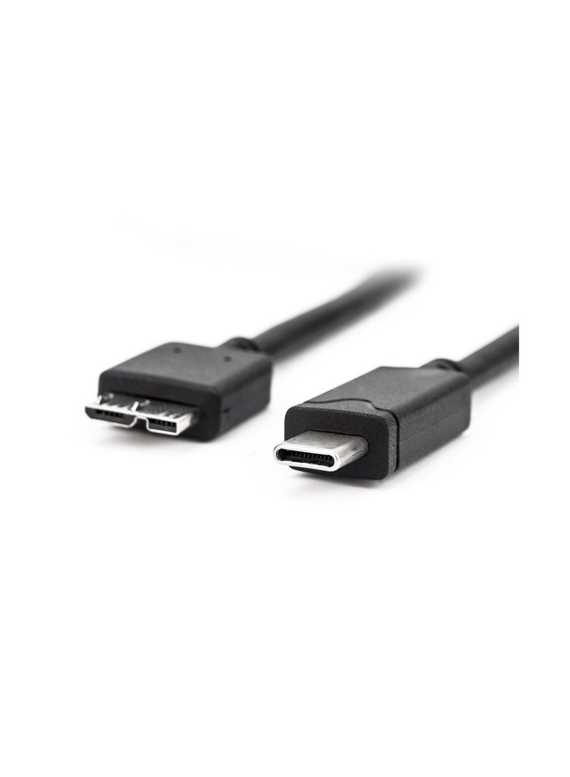 فوجيشكا كابل تحويل USB Type-C إلى Micro USB 3.0 Type-B بطول 50 سم – أسود - Image 3