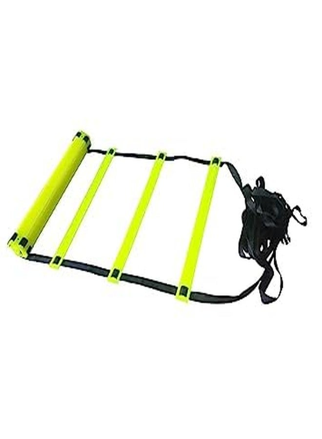 Fitfix® Super Speed Agility Ladder - Track and Field Sports Training for Football & Any Sports - 2 Meter, Flat and Lightweight - Adjustable 5 Yellow Rungs - Image 1