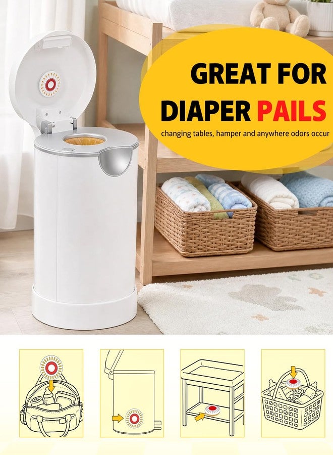 Diaper Pail Deodorizer Puck Odor Absorber Compatible with Munchkin STEP and PAIL Diaper Pail, Lavender Scented Baking Soda Refills Compatible With Arm and Hammer Puck Baking Soda 3.5" Cartridge -8pcs - Image 4