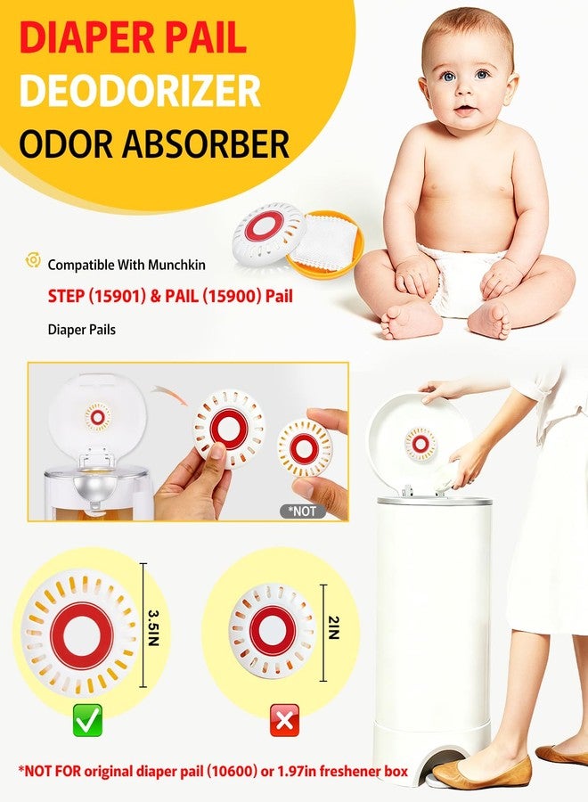Diaper Pail Deodorizer Puck Odor Absorber Compatible with Munchkin STEP and PAIL Diaper Pail, Lavender Scented Baking Soda Refills Compatible With Arm and Hammer Puck Baking Soda 3.5" Cartridge -8pcs - Image 2