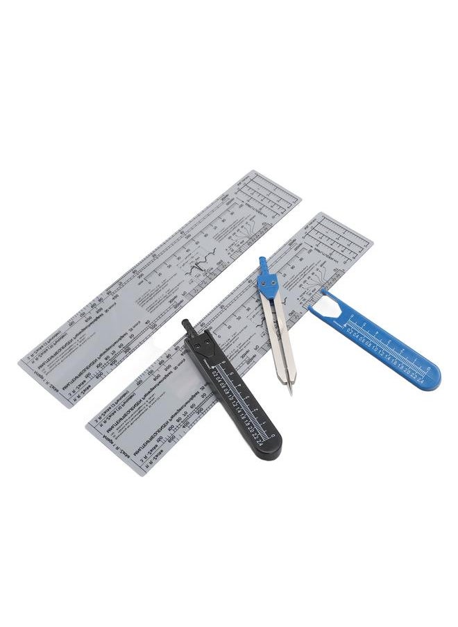 Thoraya - 2 Sets EKG Calipers and EKG Ruler Combination Set Electrocardiogram Drafting Divider Measuring Tool for Nursing - Image 1