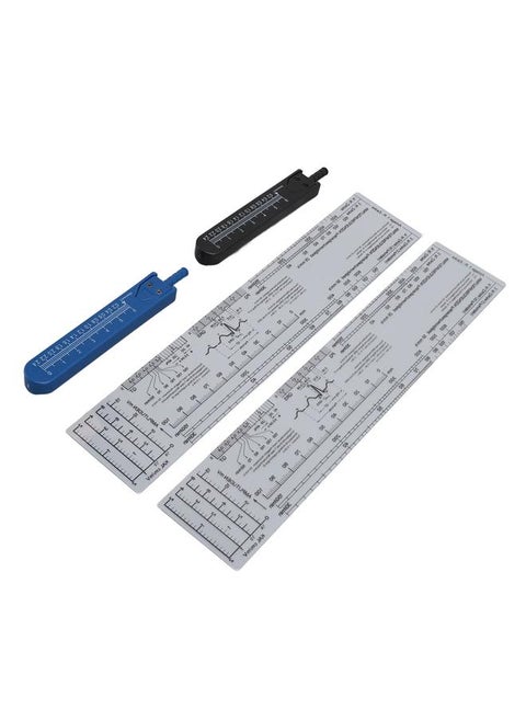 2 Sets EKG Calipers and EKG Ruler Combination Set Electrocardiogram Drafting Divider Measuring Tool for Nursing