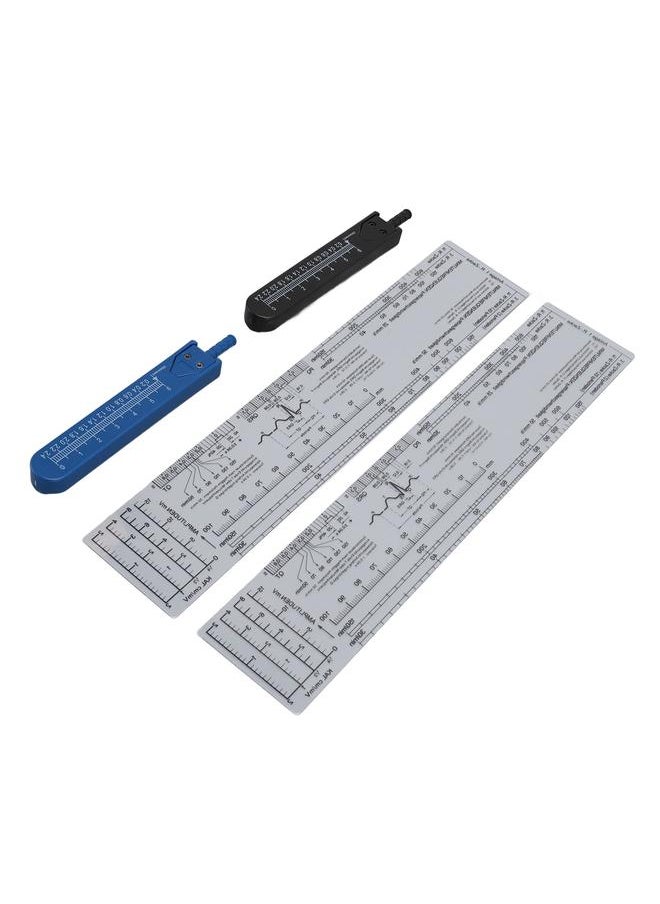 Thoraya - 2 Sets EKG Calipers and EKG Ruler Combination Set Electrocardiogram Drafting Divider Measuring Tool for Nursing - Image 1