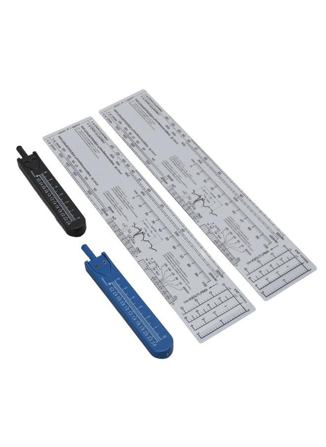 Thoraya - 2 Sets EKG Calipers and EKG Ruler Combination Set Electrocardiogram Drafting Divider Measuring Tool for Nursing - Image 1