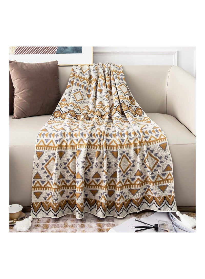 Throw Blanket, Soft Cozy Lightweight Boho Knitted Tassel Vintage Soft Chair Throw Blankets Bohemian Couch Decorative Throw Blankets for Bed Sofa Couch - All Seasons (50x60 Inch) - Image 3
