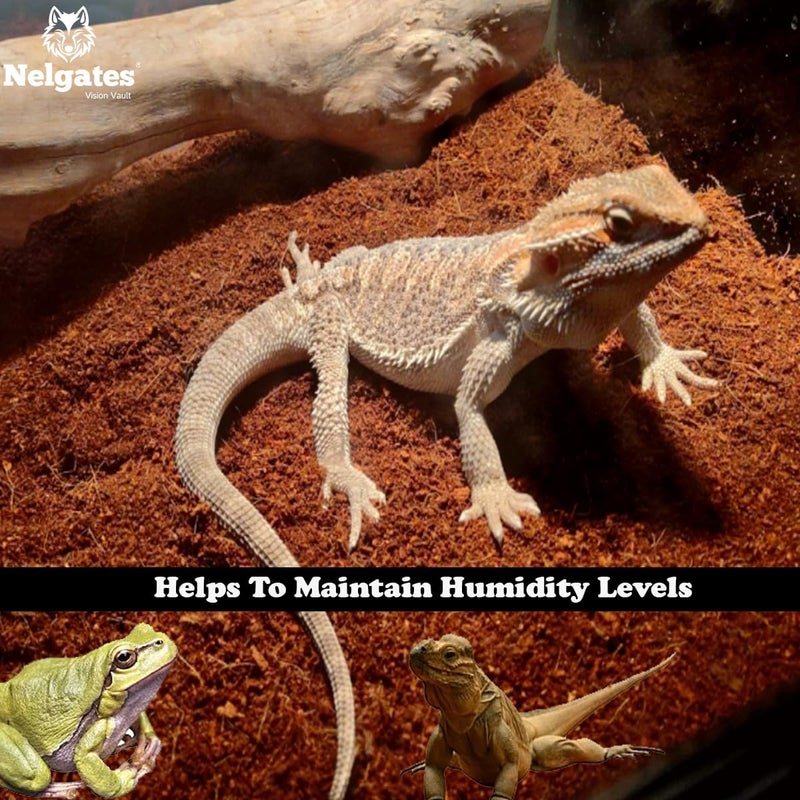 Nelgates Coco peat for Animal Bedding | Reptiles Small Animals Tortoise Python Frog Snake Chicken Rabbit Birds | pet Products pet Supply Indoor & Outdoor 650g - Image 5