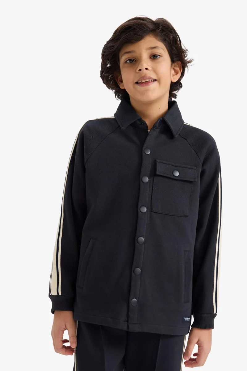 ديفاكتو Boy Polo Collar Cardigan