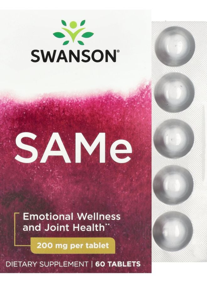 SWANSON SAMe 400 mg 60 Tablets (200 mg Per Tablet)