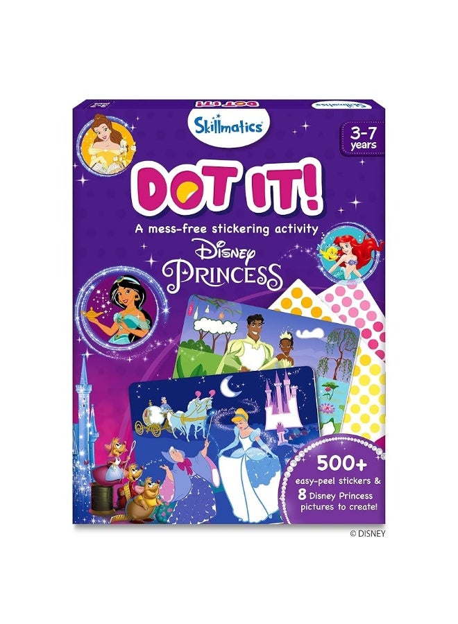 Skillmatics Art Activity - Dot It Disney Princess, No Mess Sticker Art for Kids, Craft Kits, DIY Activity, Scrapbooking, Gifts for Girls & Boys Ages 3, 4, 5, 6, 7, Travel Toys - Image 1