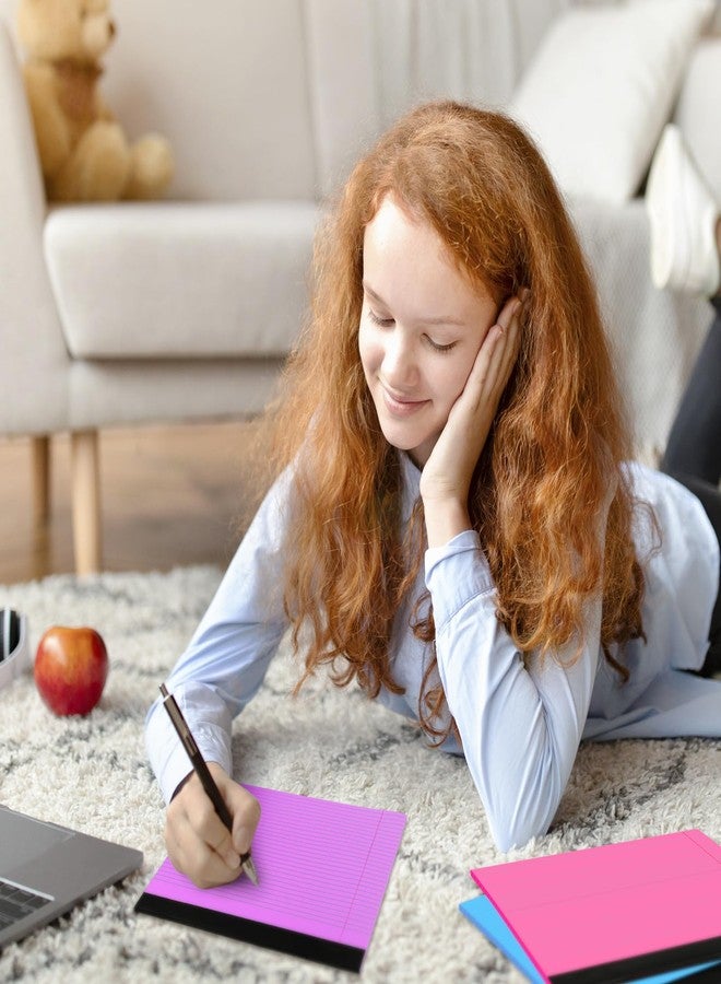 جيتك مجموعة أوراق كتابة قانونية من Jetec، 6 قطع، أوراق أفقية، مسطرة، 50 ورقة، ألوان متنوعة، مقاس 11 بوصة × 9.5 بوصة، دفتر ملاحظات أفقي للعمل والسفر، لوازم مكتبية (ألوان فلورية) - Image 3
