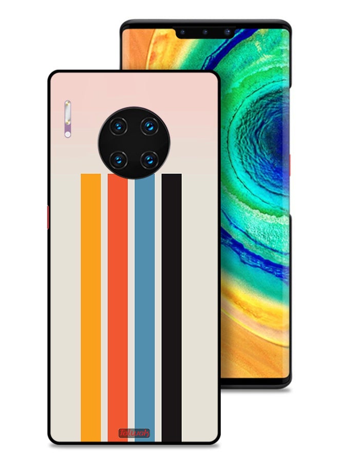 Tolwak Huawei Mate 30 Pro 4G Protective Case Cover Straight Lines Pattern - Image 1