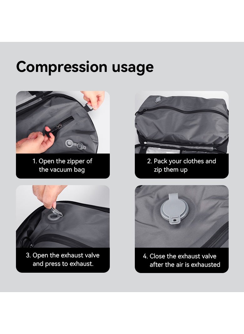 MARK RYDEN Mark Ryden 9299YKK Vacuum Compression Backpack With Air Pumb Device, Waterproof Oxford Fabric, 15.6-Inch Laptop, Multi-Storage, Wet/Dry Separation  - Image 2