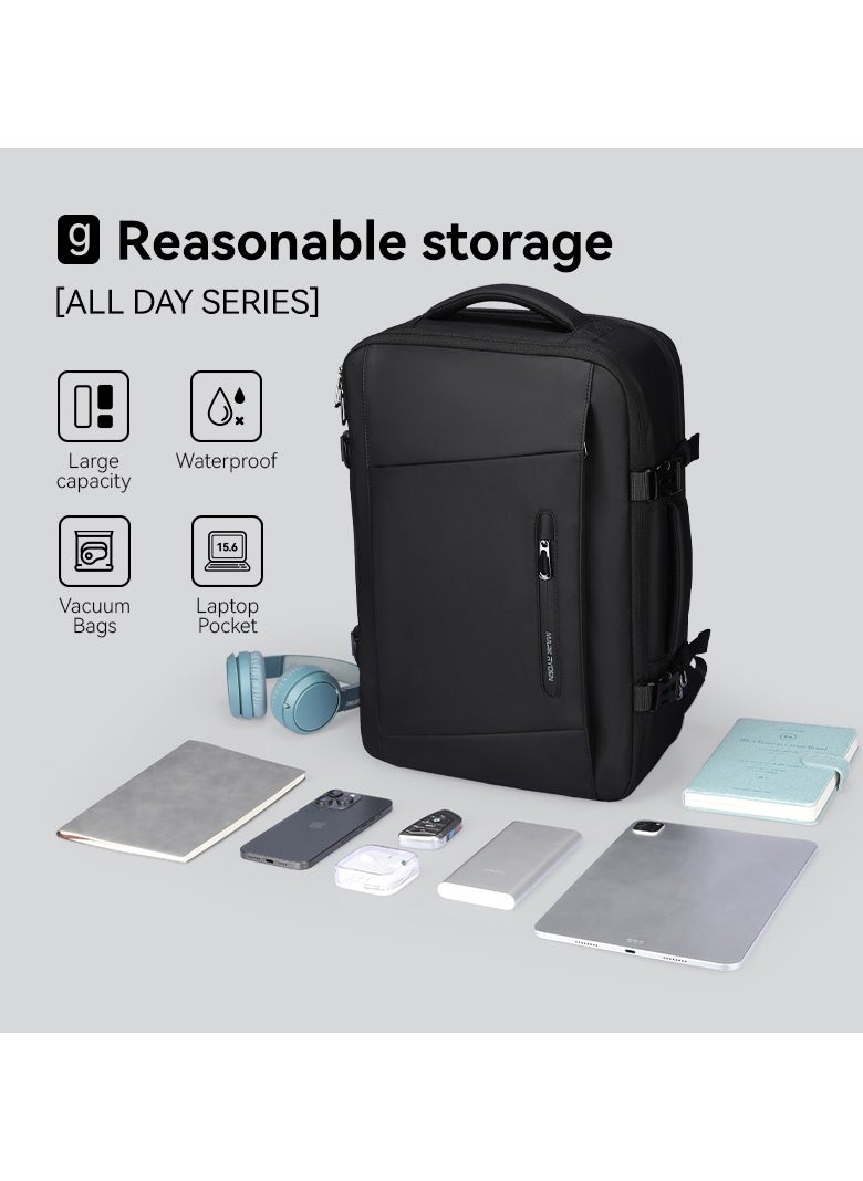 MARK RYDEN - Mark Ryden 9299YKK Vacuum Compression Backpack With Air Pumb Device, Waterproof Oxford Fabric, 15.6-Inch Laptop, Multi-Storage, Wet/Dry Separation - Image 1