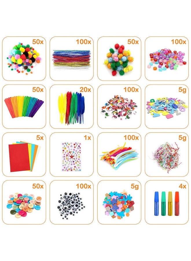 JAYATO جرار فني وحرفي ملون مكون من 2000 قطعة للمشاريع الصفية والمنزلية، مجموعة هدايا لمواد الألعاب التعليمية اليدوية للفتيات والفتيان - Image 2