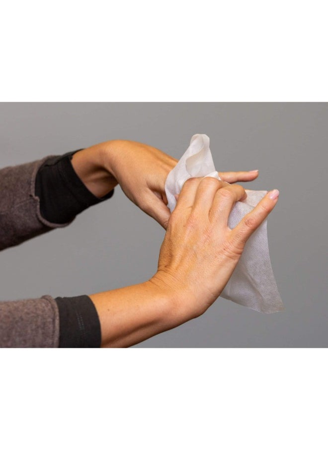 Halapack - [100 PCS] Halapack Black Plain Pouch Refreshing Wet Wipes with Fluorescent Fragrance – Ideal for Hand Cleaning After Food - Image 1