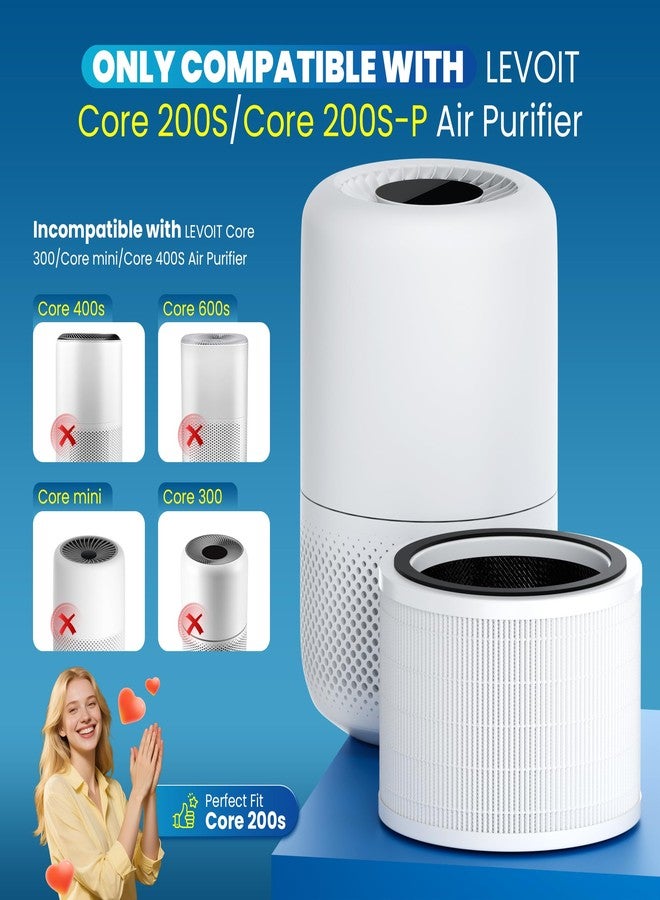 Improvedhand Core 200S Filter Replacement Compatible with Levoit Core 200S-P Air Purifier,True Great High-Efficiency Materials with Activated Carbon Filter,#Core 200S-RF,4 Pack - Image 2