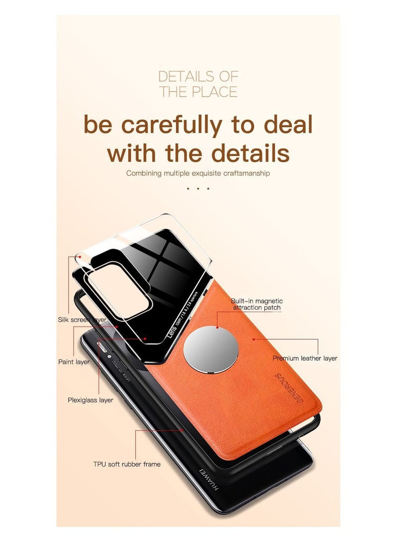 Case Leather Texture Car Magnetic Phone Cover For Samsung Galaxy A52/A52s _Blue