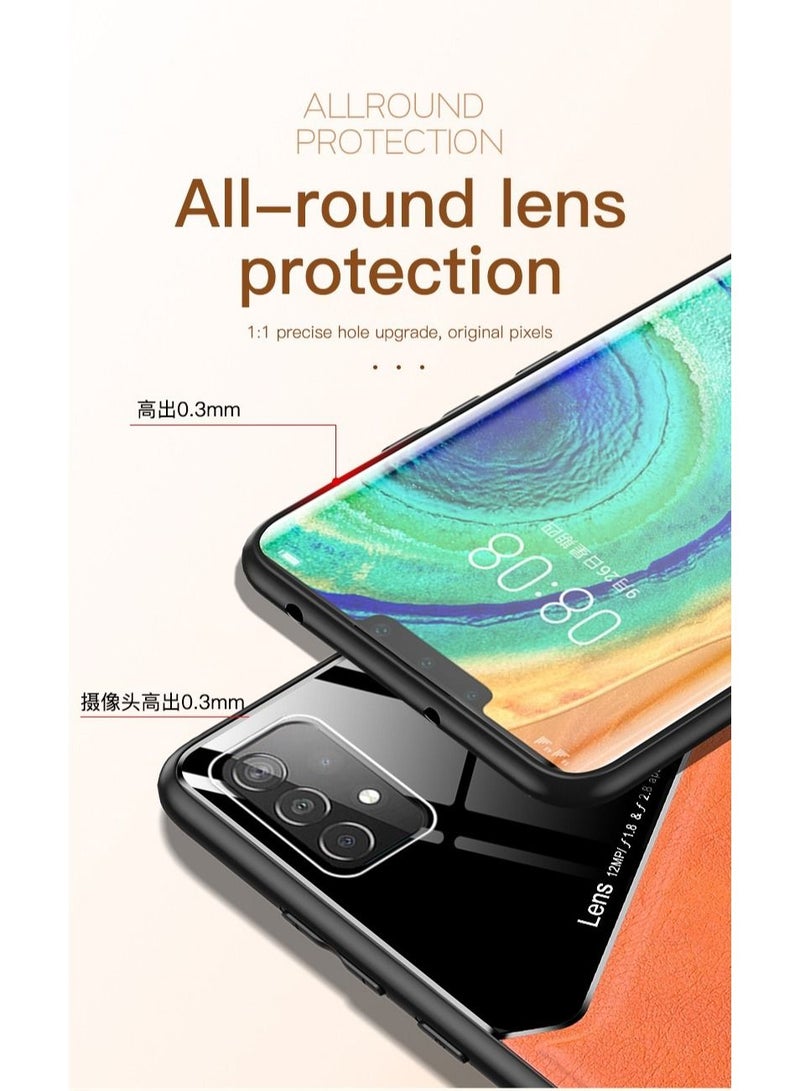 Case Leather Texture Car Magnetic Phone Cover For Samsung Galaxy A52/A52s _Blue