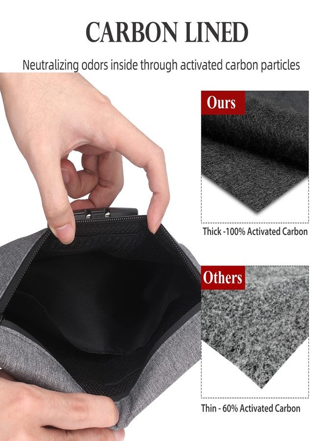 FIREDOG Smell Proof Bags with Combination Lock for Travel Storage (9.5 x 6.5 Inch,Gray) - Image 4