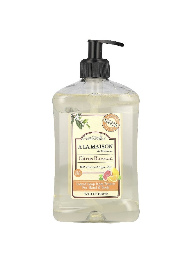 A La Maison De Provence A La Maison de Provence, Liquid Soap For Hand & Body, Citrus Blossom, 16.9 fl oz (500 ml)  - Image 1