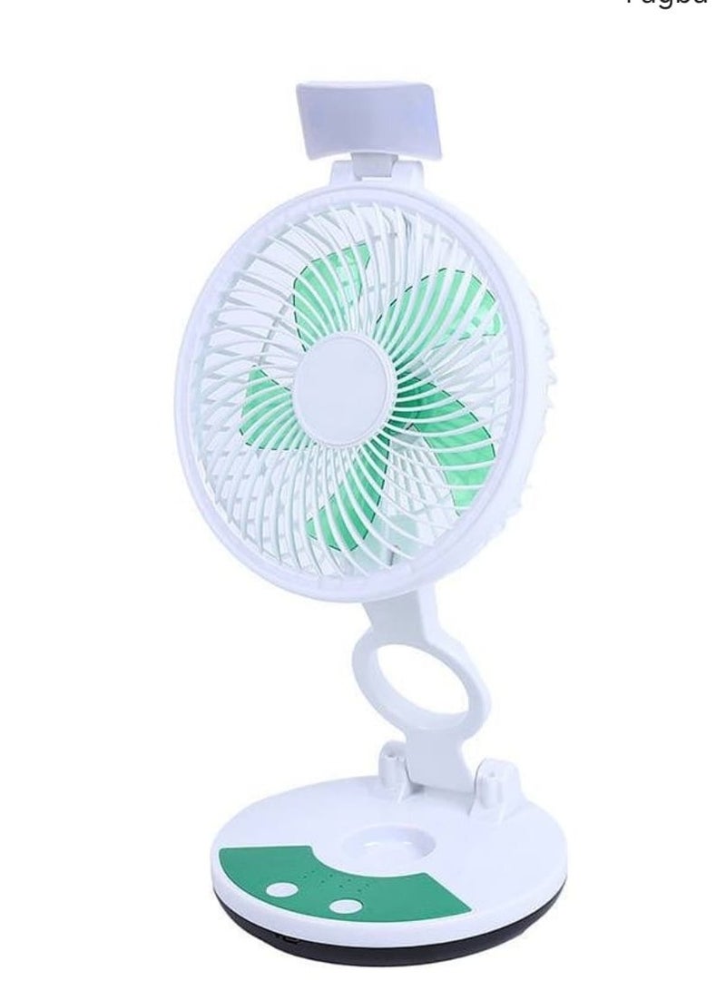 Mini Personal Desk Fan LED Night Light, Portable Quiet Cooling Fan Battery Powered, USB Rechargeable for Desk, Table, Camping, Outdoor, Indoor - Image 1