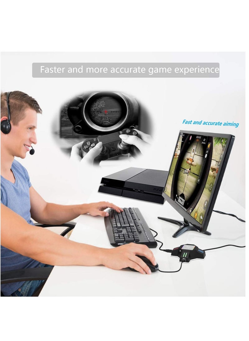Furtey - KX Gaming Mouse Keyboard Converter,Game Controller Adapter for USB 2.0 Mouse Portable Keyboard Adapter Compatible with Nintendo Switch/PS4/Xbox One/Xbox One S/PS3 - Image 1