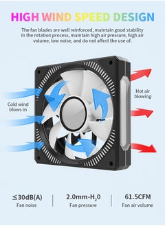 havit ARGB CPU Fan Silent PC Cooler Infinite Mirror Light Effect Hydraulic Bearing Low Noise Suitable for Computer Case  - Image 4