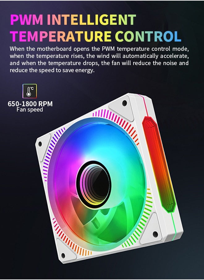 havit - ARGB CPU Fan Silent PC Cooler Infinite Mirror Light Effect Hydraulic Bearing Low Noise Suitable for Computer Case - Image 1