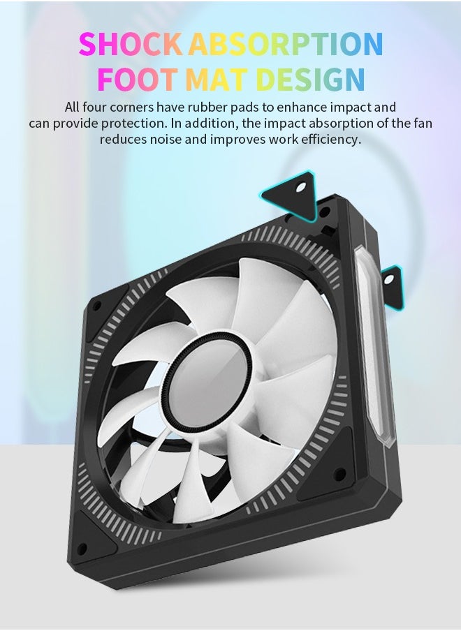 havit - ARGB CPU Fan Silent PC Cooler Infinite Mirror Light Effect Hydraulic Bearing Low Noise Suitable for Computer Case - Image 1