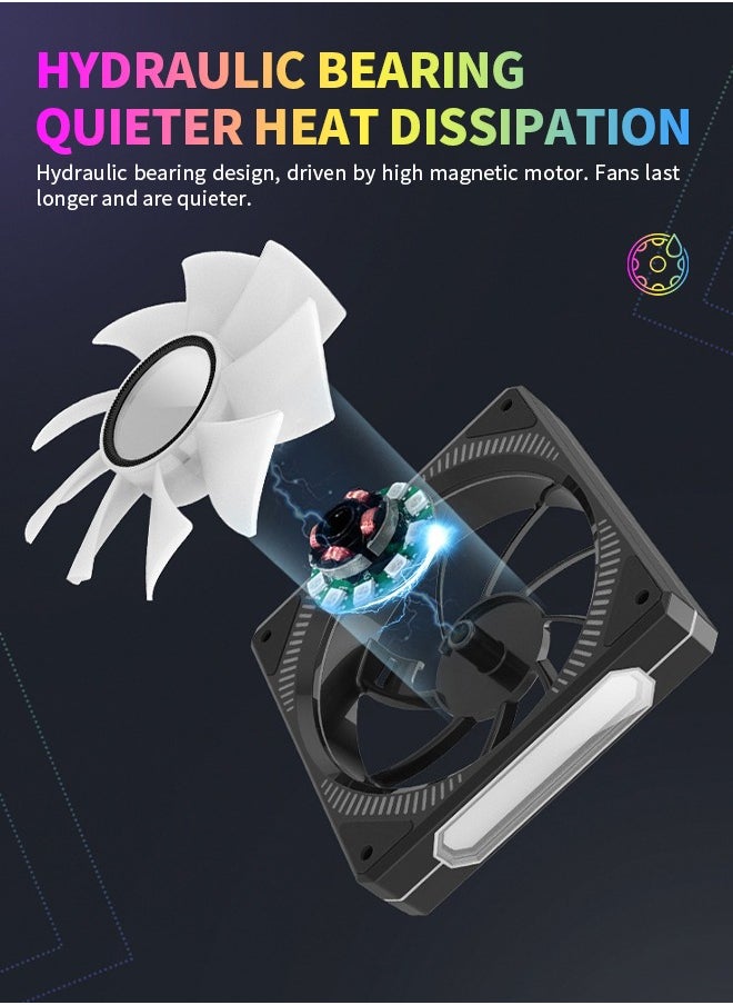 havit - ARGB CPU Fan Silent PC Cooler Infinite Mirror Light Effect Hydraulic Bearing Low Noise Suitable for Computer Case - Image 1