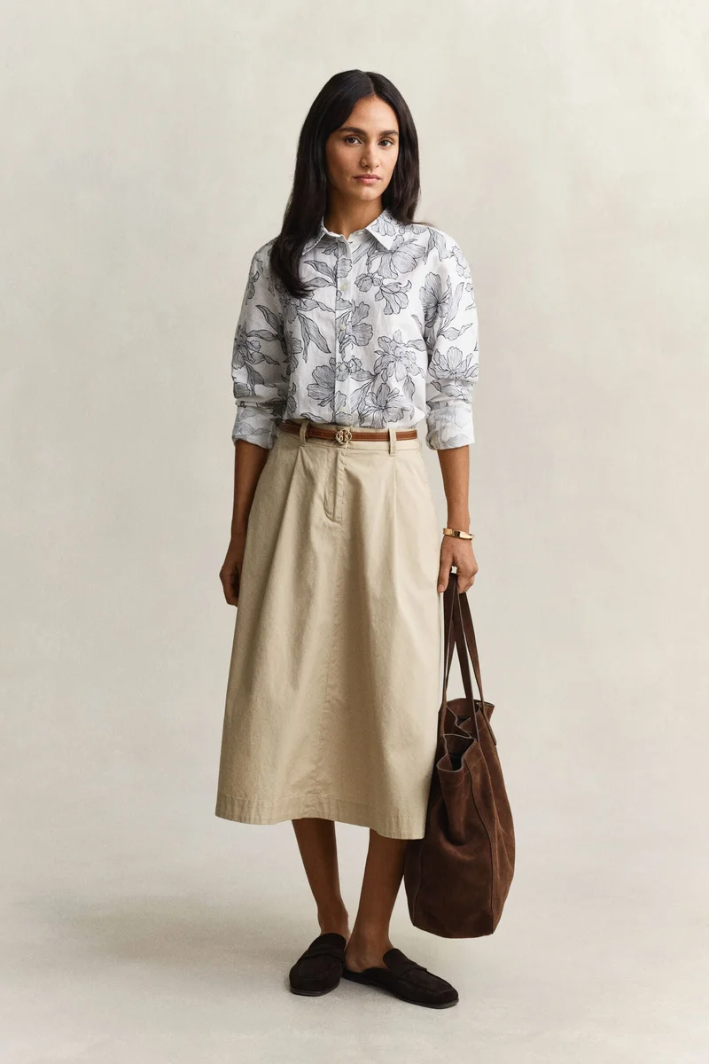غانت Floral Linen Shirt