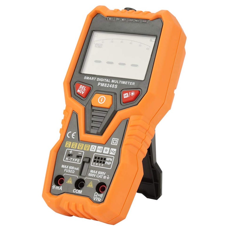Auto Ranging for AC and DC Voltage and Current Resistance Capacitance Frequency and Temperature - Peakmeter PM8248S Handheld Digital Multimeter with Non Contact Voltage Detection - Image 4