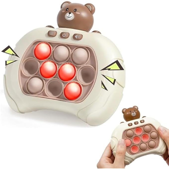 HANDHELD GAME FOR KIDS, SPEED PUSH GAME,PUZZLE POP LIGHT UP GAME FIDGET TRAVEL GAMES, BIRTHDAY GIFTS FOR FOR 6-12 BOYS & GIRLS & TEENS - Image 1
