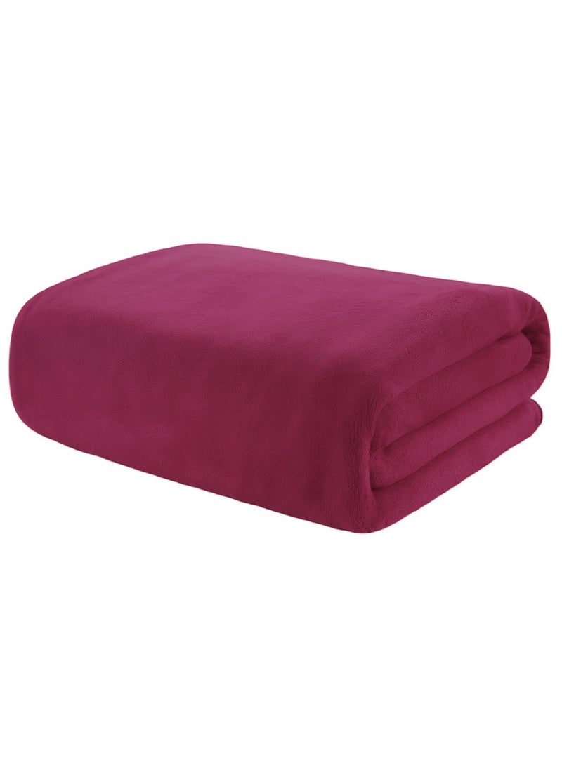 فابينني منشفة حمام من الألياف الدقيقة فائقة النعومة مقاس 70 × 140 سم، منشفة فائقة الامتصاص وسريعة الجفاف لون أحمر نبيذي - Image 1