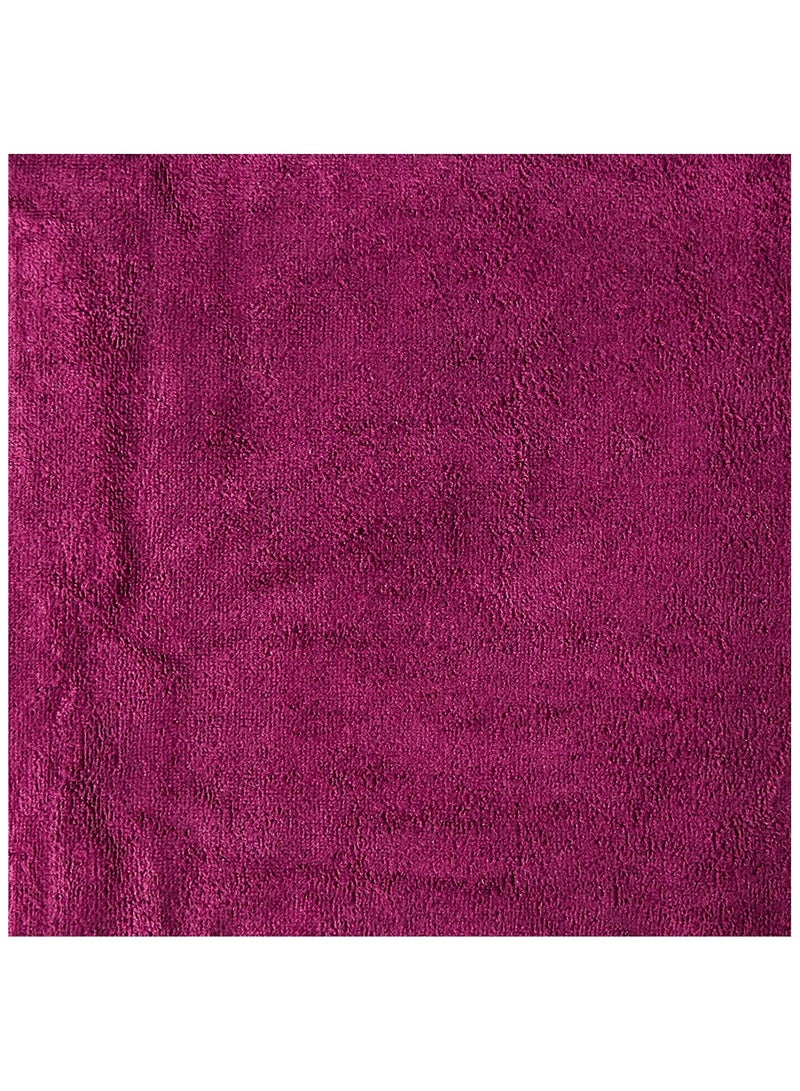 فابينني منشفة حمام من الألياف الدقيقة فائقة النعومة مقاس 70 × 140 سم، منشفة فائقة الامتصاص وسريعة الجفاف لون أحمر نبيذي - Image 3
