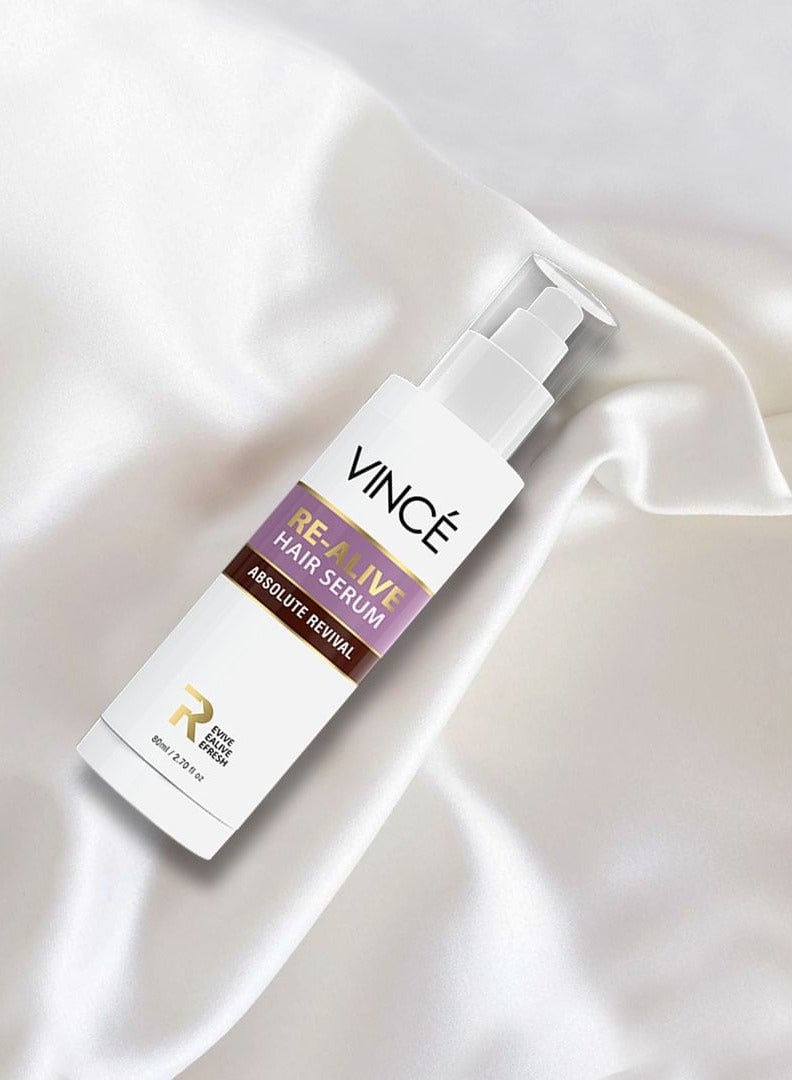 VINCE Hair Serum – Repairs Dry, Damaged Hair, Reduces Frizz & Hair Fall, Adds Shine, Boosts Softness, and Nourishes for Healthier, Glossier Hair - Non-Sticky, Paraben-Free – 80ml - Image 2