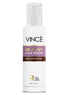 VINCE Hair Serum – Repairs Dry, Damaged Hair, Reduces Frizz & Hair Fall, Adds Shine, Boosts Softness, and Nourishes for Healthier, Glossier Hair - Non-Sticky, Paraben-Free – 80ml  - Image 1